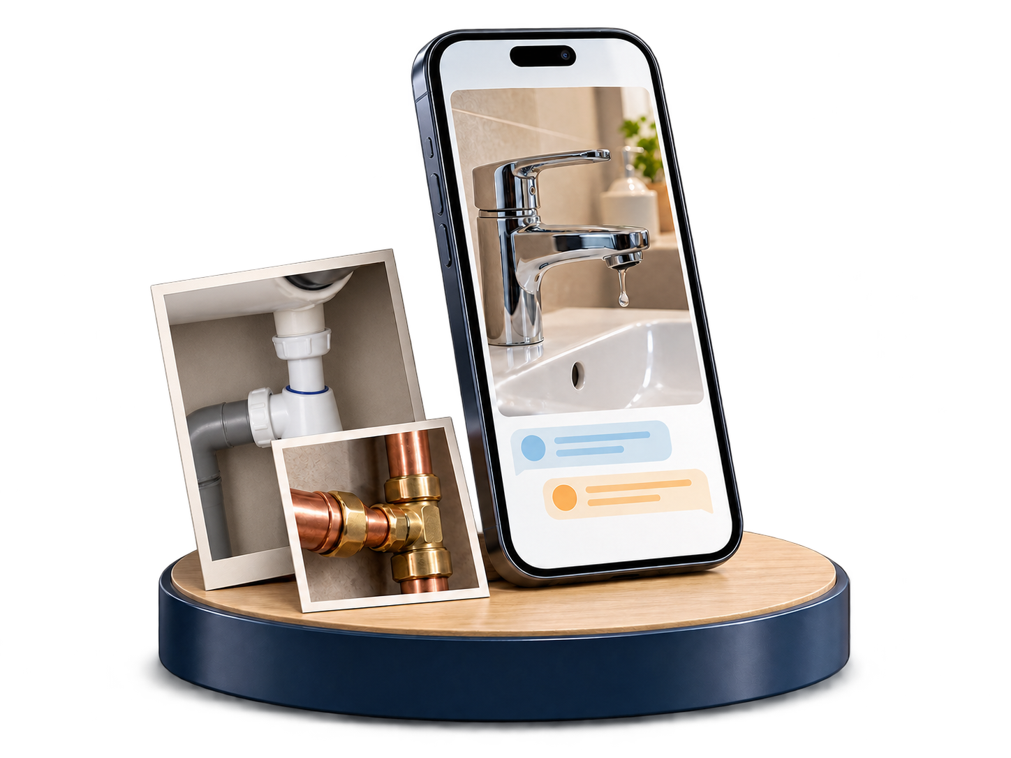 Illustration : le locataire transmet des photos du problème à TRIXY.